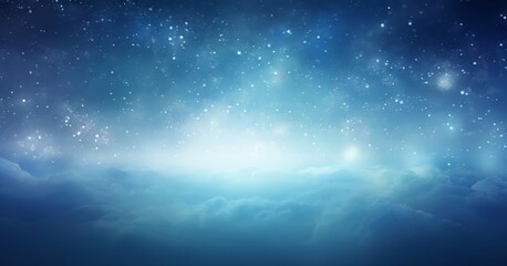 Obraz premium blue sky with stars and clouds