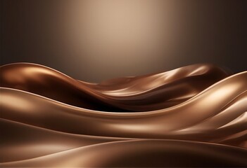 chocolate background with flowing liquid