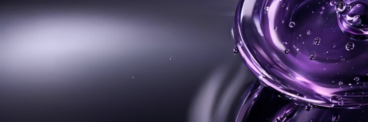 purple glass with water droplets on it