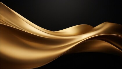 Obraz premium golden wave on black background