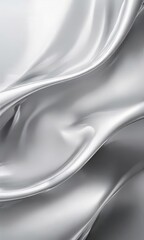 Fototapeta premium silver silk fabric with smooth surface