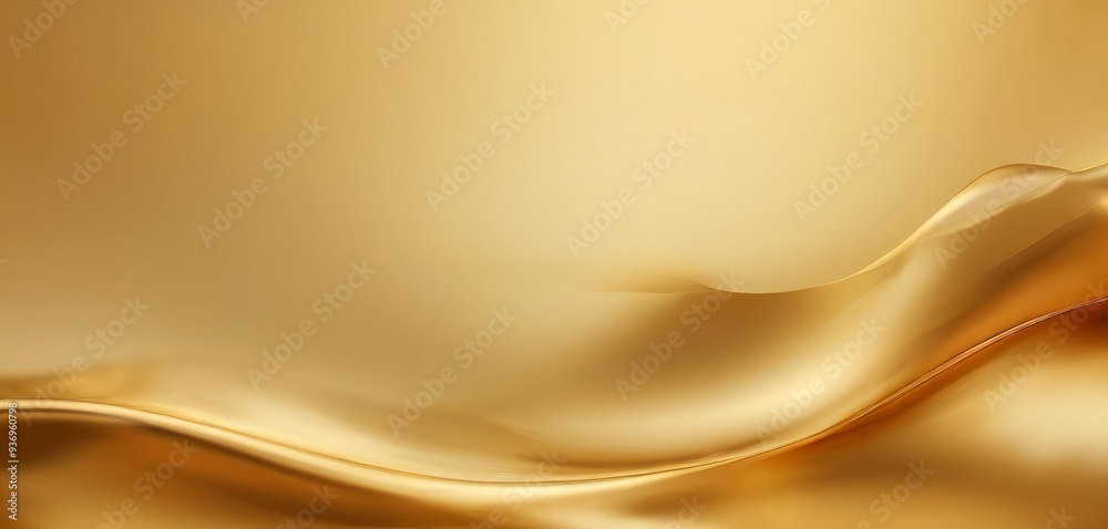 Sticker gold background with smooth wave