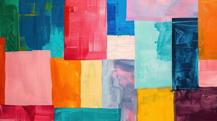 Naklejka premium Abstract Colorful Painted Geometric Pattern