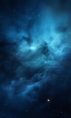 Fototapeta premium dark blue nebula space background with stars