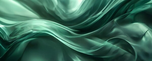 Obraz premium green abstract background with wavy pattern