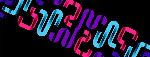 Obraz premium Dynamic waves, flowing lines, stripes vector geometric elements minimal pattern. Vector Illustration For Wallpaper, Banner, Background, Card, Book Illustration, landing page