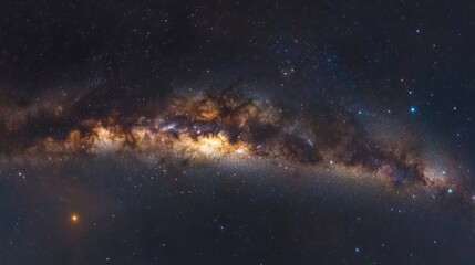 Fototapeta premium A breathtaking view of the Milky Way galaxy with a multitude of stars shining brightly in the dark night sky.