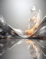 white and black abstract background with reflection