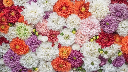 Artificial Flowers Wall for Background in vintage style which is very beautiful