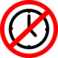 No Time Icon. Time Forbidden