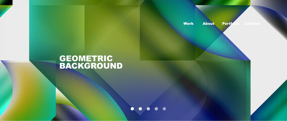 Minimal geometric web site page template design. Vector Illustration For Wallpaper, Banner, Background, Card, Book Illustration, landing page