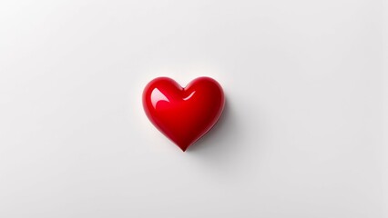 red heart on a white background