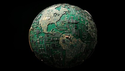 A Digital Globe: A representation of a global network.