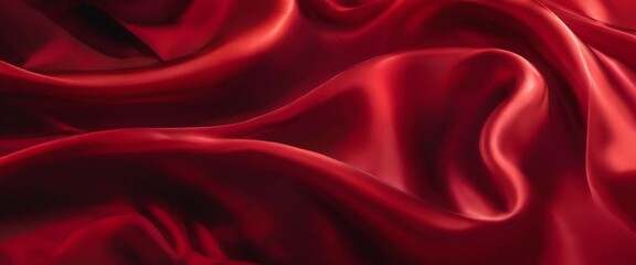 Obraz premium red silk fabric background