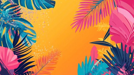 Colorful Summer background layout banners design. Horizontal poster, greeting card, header for website vector . generative ai