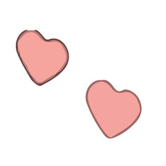 two pink hearts