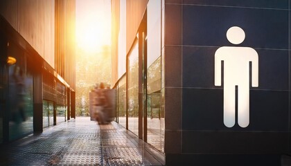 Men's Restroom Signage in Modern Architecture