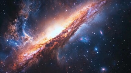 Fototapeta premium Cosmic Nebula with a Bright Core