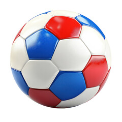 Obraz premium Football with national colors of red, white, and blue