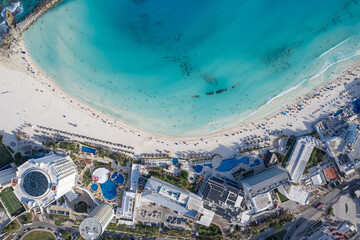 Aerial view of Punta Cancun, Mexico © mardoz