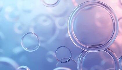 Elegant Abstract Bubbles with Pastel Tones and Soft Gradients
