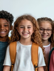 Smiling School Children