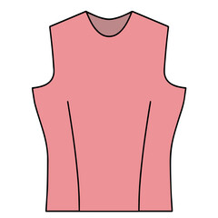 fashion clothing illustration round neck