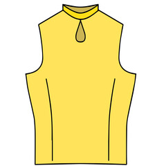  Fashion clothing illustration, teardrop Chinese collar