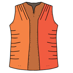Drawing a fashion pin-neck jacket design.