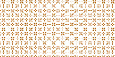 Golden vector floral seamless pattern. Abstract luxury geometric ornamental texture with small flower silhouettes. Gold and white simple ornament in oriental style.