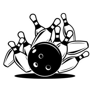 recommend clip art: Bowling | Bowling Skills | Bowling Ball | Recreational Activity | Bowler Dad | Bowling Pin | Tenpins | Target Sport | Original Illustration | Vector and Clipart | Cutfile and Stencil
