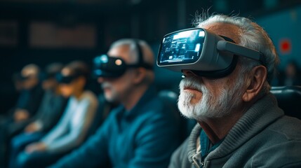 Senior Man Experiencing Virtual Reality