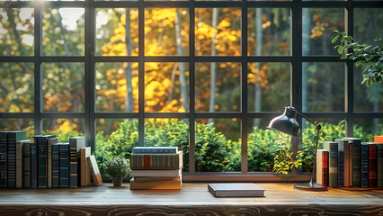 cozy workspace at home