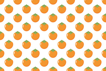 柿のシームレスパターン、背景透過