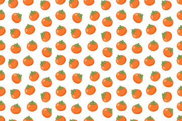 柿のシームレスパターン、背景透過