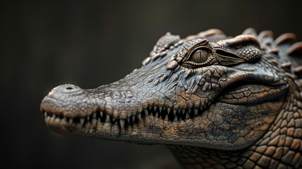 Obraz premium Close-up of a Crocodile's Face