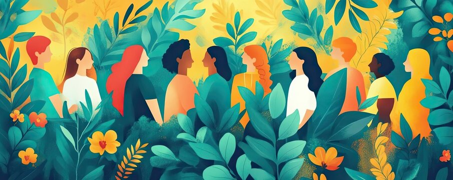 A community coming together for a wellness fair, showcasing various activities and resources aimed at promoting overall well-being