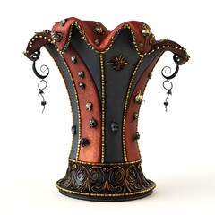 Ornate and Creepy 3D Cartoon Ringmaster Hat with Dark Halloween Isolated on White Background