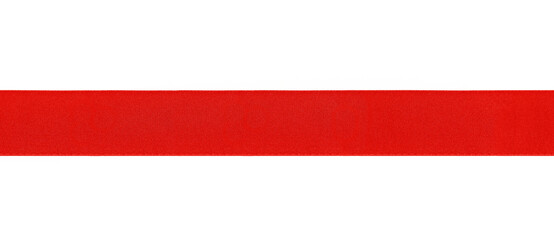 Red ribbon isolated on white background - seamless