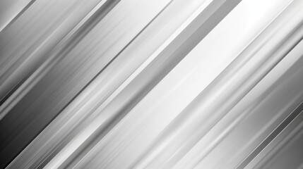 Fototapeta premium Diagonal silver stripes pattern with gradient effect. Metallic background.