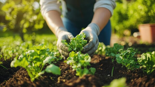Person tending to a home garden, illustrating the connection between nature, mindfulness, and well-being
