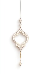 An elegant decorative hanging ornament with intricate design elements.