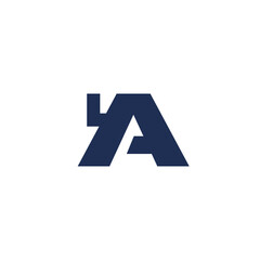 Logo letter A house unique design with blank background