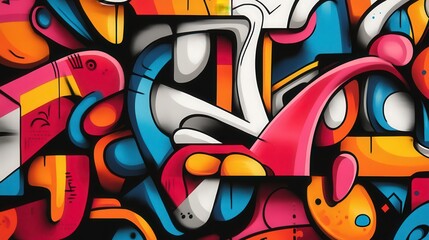 Obraz premium Bold Fusion: Graffiti-Inspired Art Transformed for Advertising and Editorial Illustration