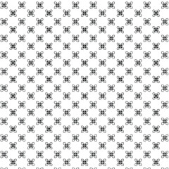 Geometric floral set of seamless patterns. Black and white vector backgrounds.	
