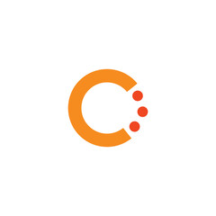 Logo circle rotate with red dot and blank background