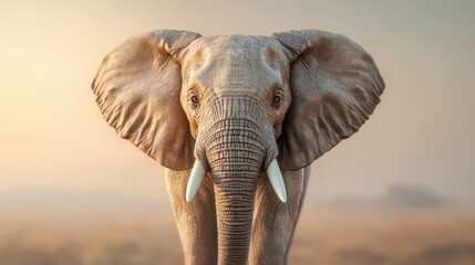 Close up Portrait of an African Elephant in the Wild