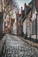 Fototapeta premium Picturesque Cobblestone Streets of Historic Charm