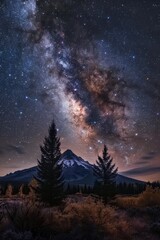 Fototapeta premium Celestial Tapestry: Milky Way's Cosmic Canvas