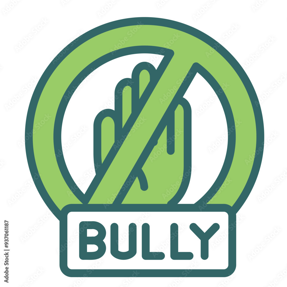 Wall mural bullying prevention icon